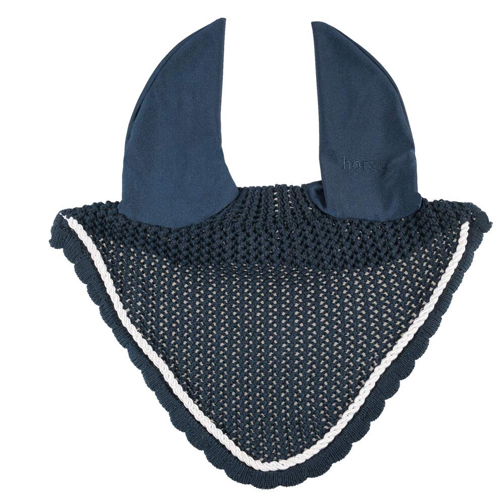 HORZE River Ear net - Peacoat Dark Blue/White - Horse - PawsPlanet Australia