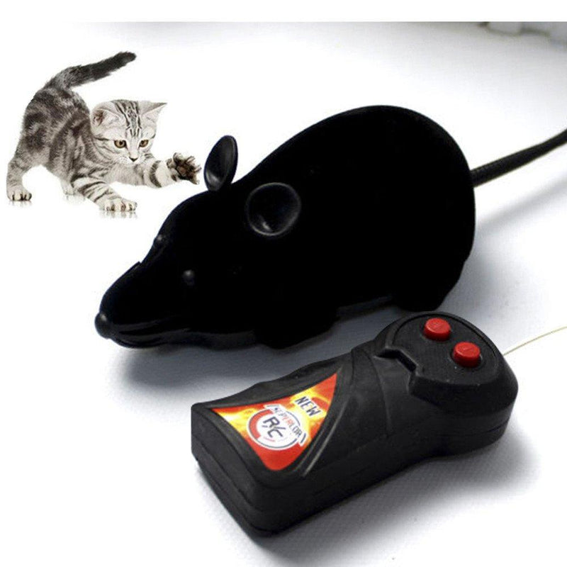 Giveme5 Wireless Remote Control Mock Fake Rat Mouse Mice RC Toy Prank Joke Scary Trick Bugs for Party and For Cat Puppy Funny Toy Black - PawsPlanet Australia