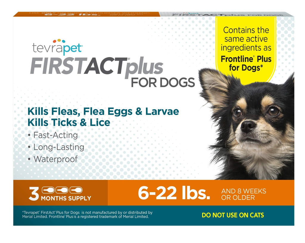 TevraPet FirstAct Plus Flea & Tick Prevention for Dogs Small 6-22 lbs - PawsPlanet Australia