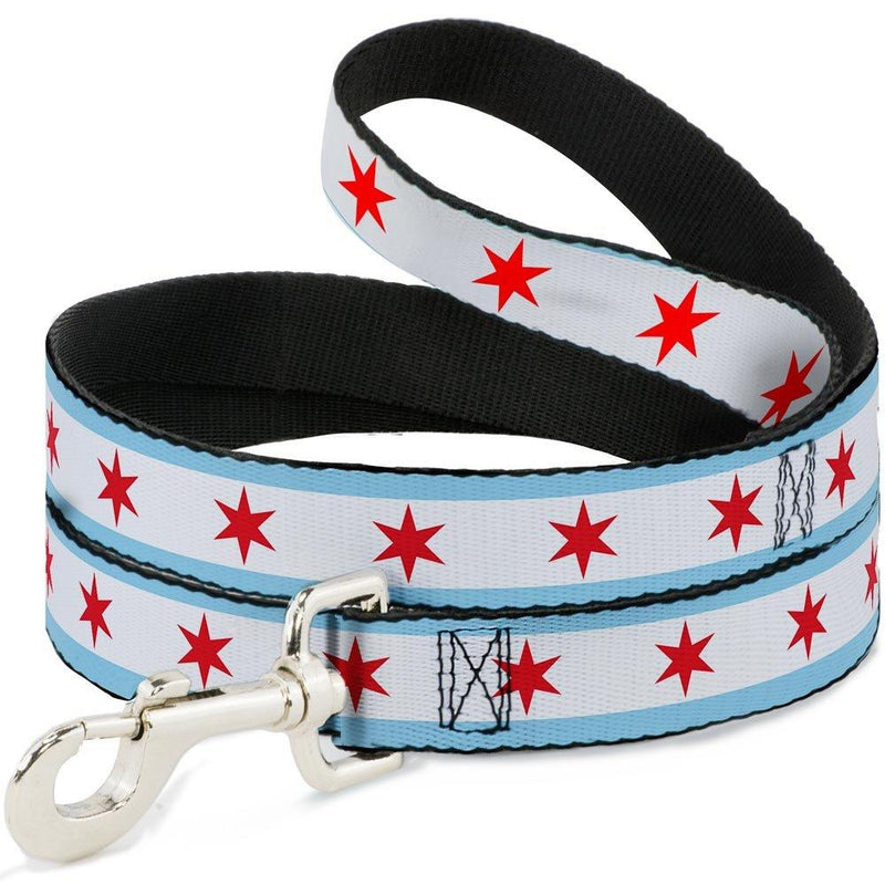 [Australia] - Buckle-Down Dog Leash Chicago Flag Available in Different Lengths and Widths for Small Medium Large Dogs and Cats 6 Feet Long - 1" Wide 