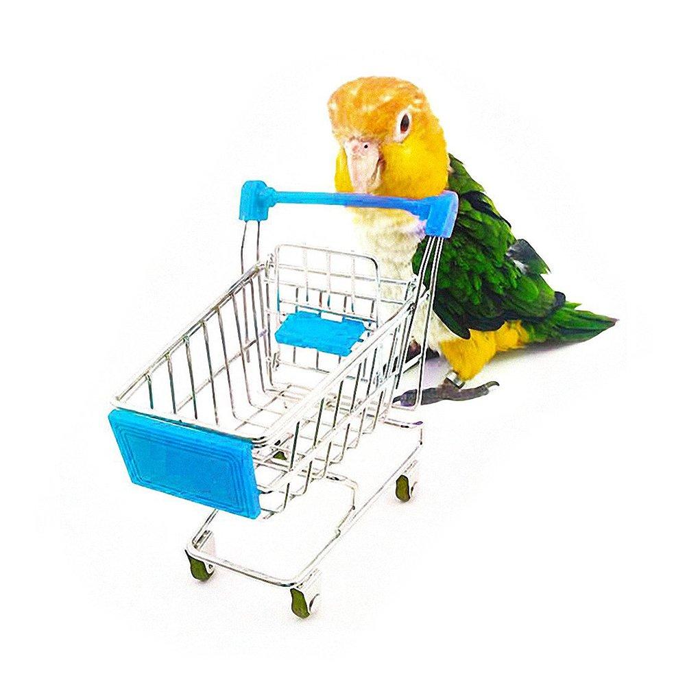 [Australia] - UEETEK Pet Bird Toys Parrot Intelligence Training Playing Mini Shopping Cart for Parakeet Budgie 