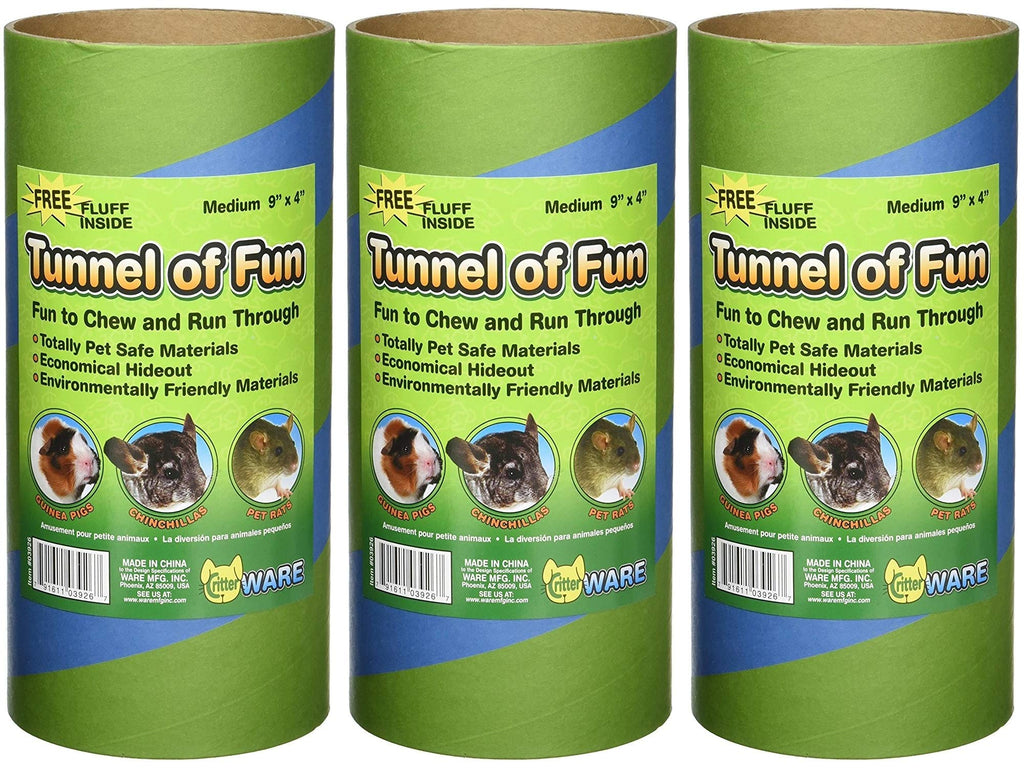 [Australia] - (3 Pack) Ware Manufacturing Tunnels of Fun Small Pet Hideaway, Medium 