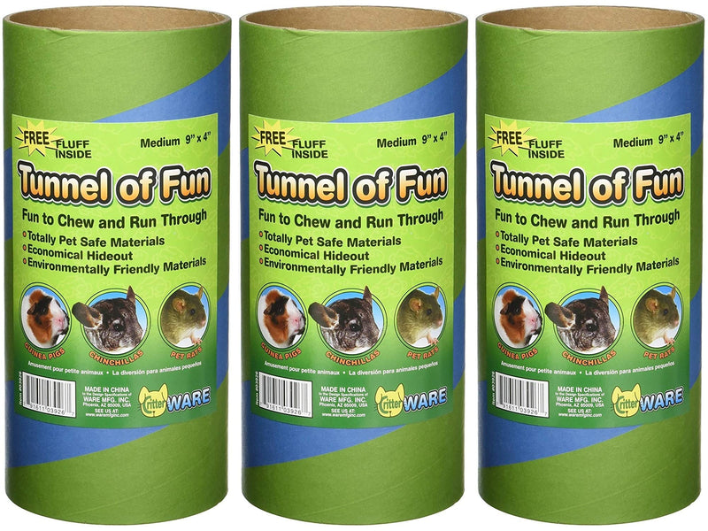 [Australia] - (3 Pack) Ware Manufacturing Tunnels of Fun Small Pet Hideaway, Medium 