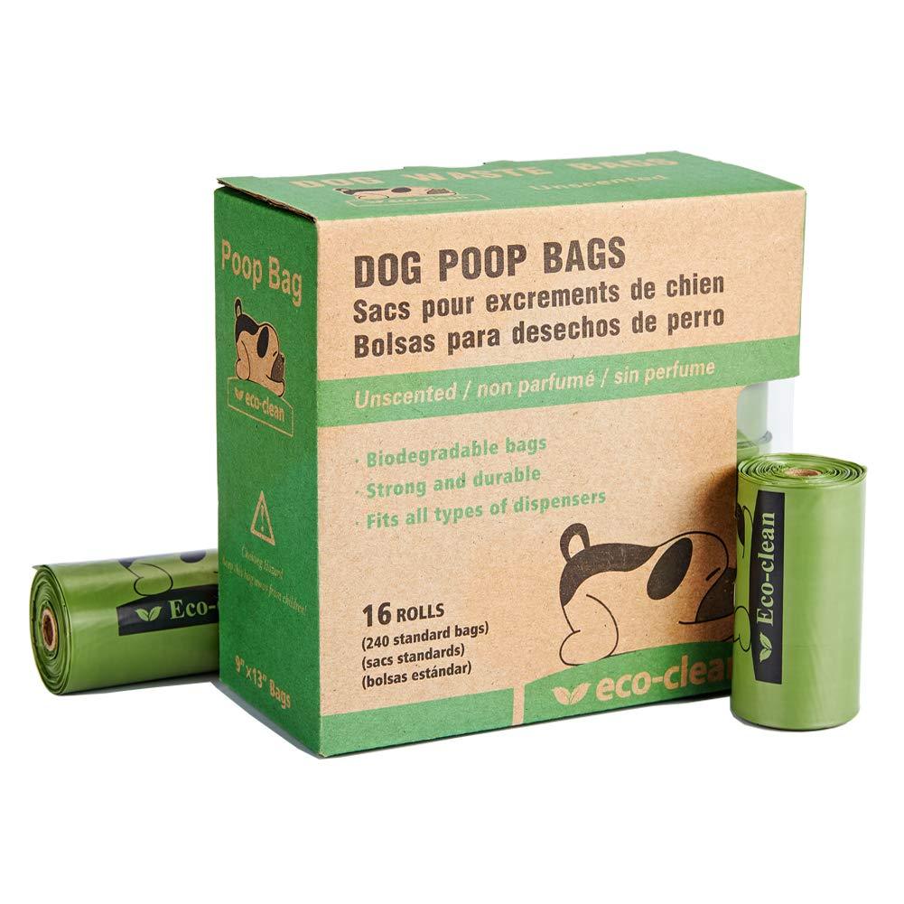 [Australia] - Poop Bags Biodegradable, 16 Rolls/240 Bags, Dog Waste Bags, Unscented, Leak-Proof, Easy Tear- Off 