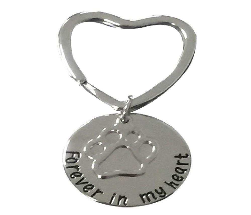 [Australia] - Infinity Collection Pet Memorial Jewelry, Forever in My Heart Paw Charm Keychain - Paw Print Jewelry- Dog, Cat Lovers Keychain, Gift for Pet Owners 