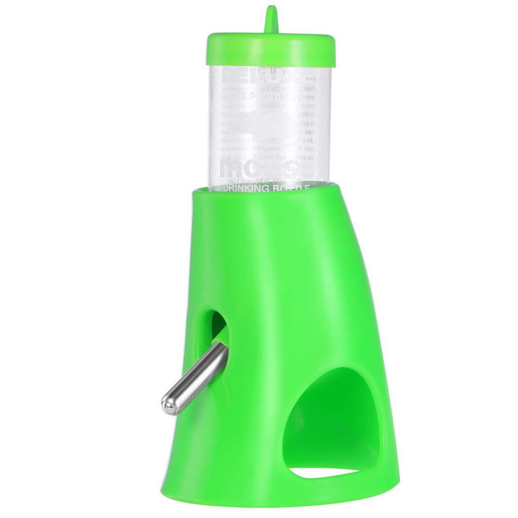 UEETEK Small Animal Hideout Drinking Dispenser Feeder 2 in 1 Water Bottle with Plastic Base Hut for Dwarf Hamster (Green) - PawsPlanet Australia