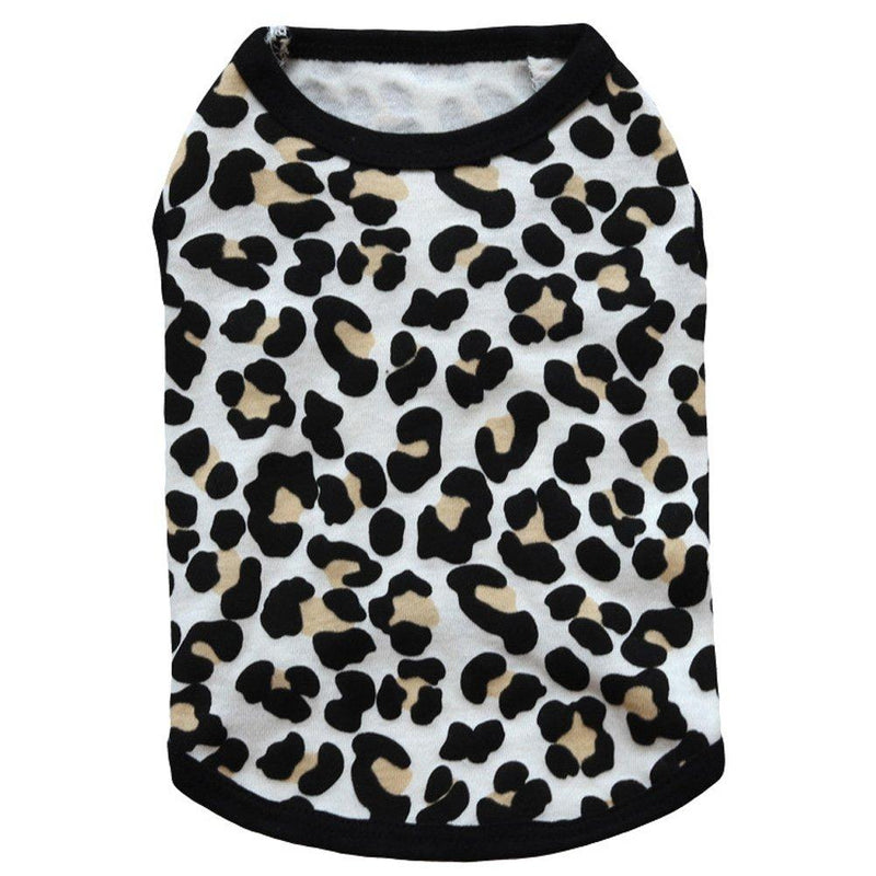 [Australia] - BBEART Pet Clothes, Leopard Print T-Shirt Puppy Cat Cotton Vest Clothing Apparel Spring Summer Breathable Sleeveless Harness Costumes for Small Dogs M Black #2 