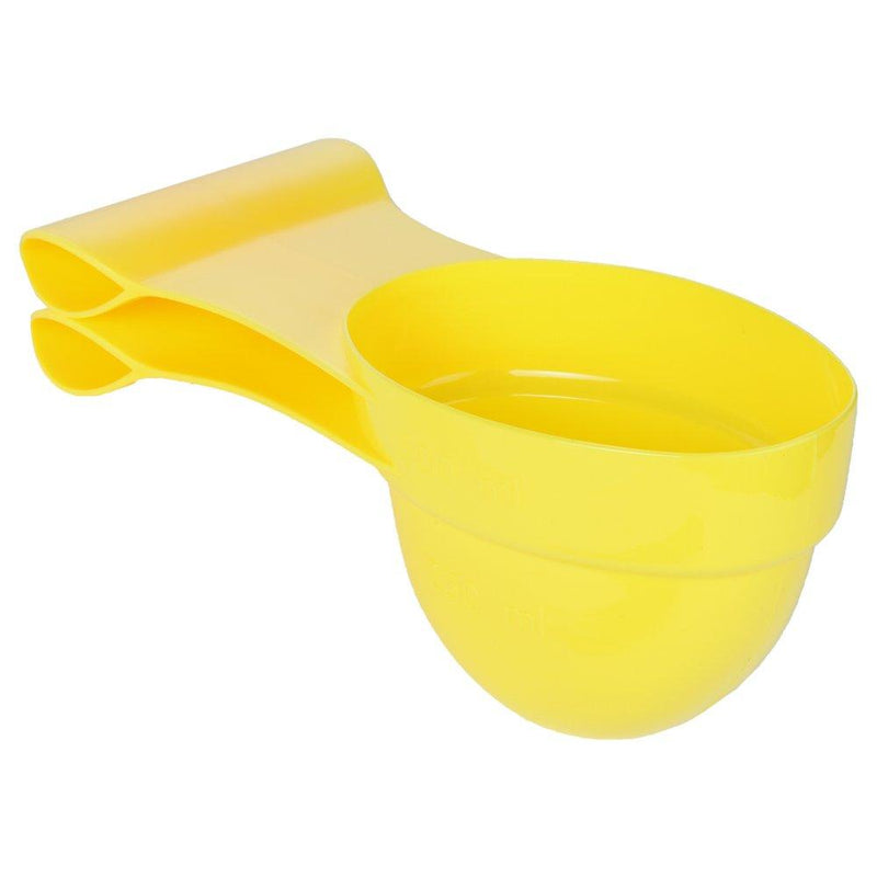 [Australia] - Home-X Pet Food Scoop Measuring Cup and Bag Sealer, The Perfect Tool for Any Pet Lover, Yellow (2 Cups) 