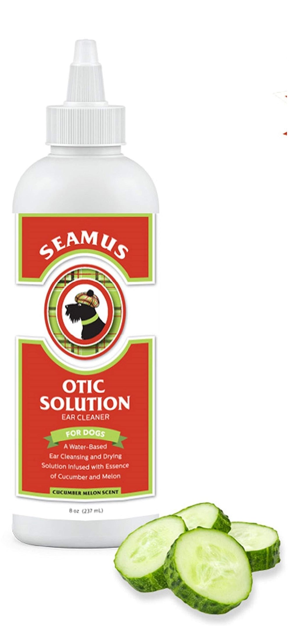 Seamus Otic Ear Solution - Best Ear Cleaner for Dogs, Professionally Formulated for Bacteria, Itch, Debris and Smell, Infused with Essence of Cucumber, Melon, Aloe Vera and Oatmeal Extract - PawsPlanet Australia