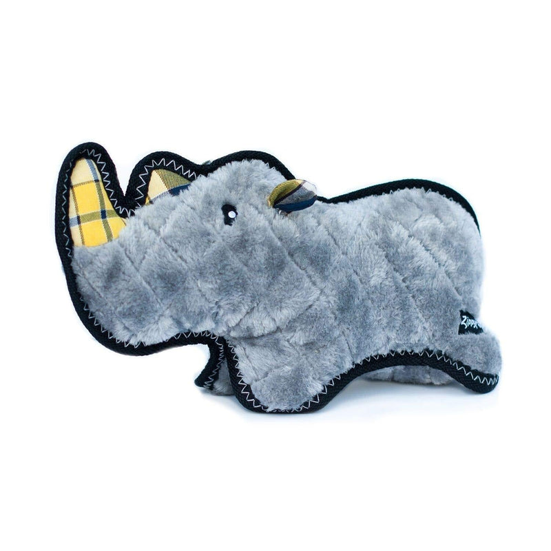 [Australia] - ZippyPaws - Z-Stitch Grunterz Durable Stuffed Squeaky Dog Toy Ronny the Rhino 