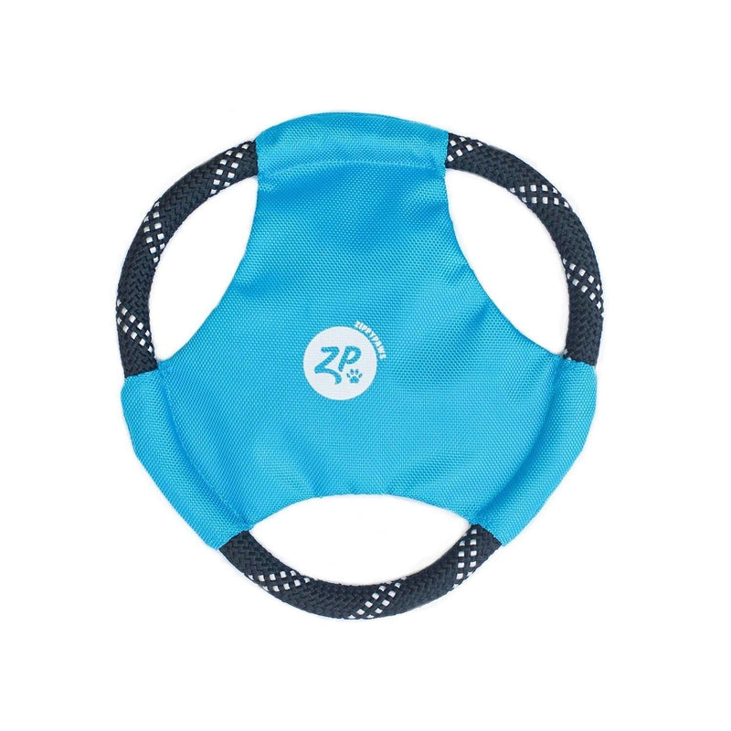 [Australia] - ZippyPaws - Rope Gliderz Durable Outdoor Dog Toy Flying Disc Blue 