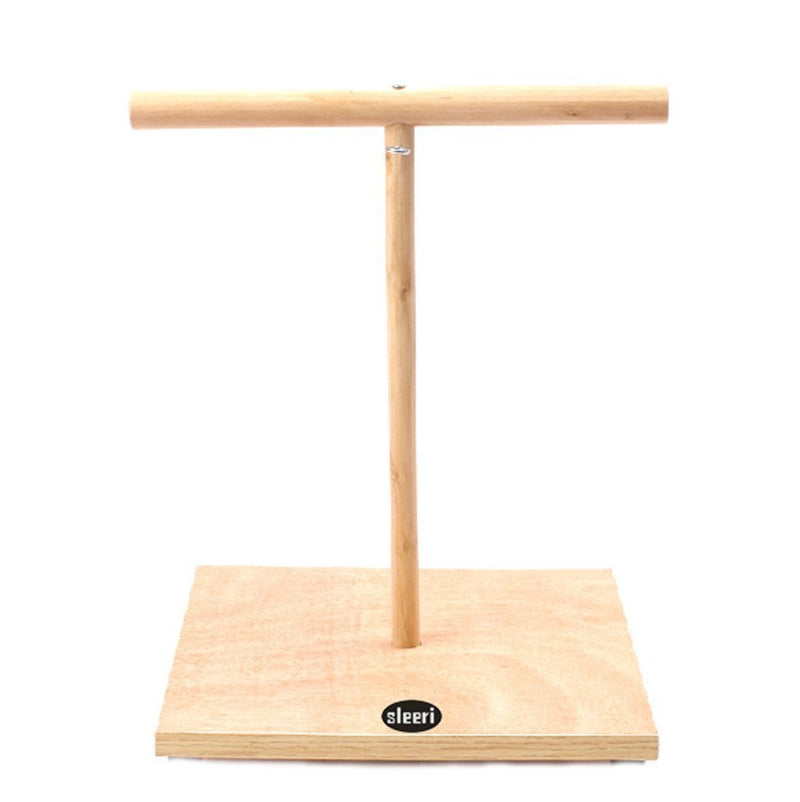 [Australia] - sleeri Small Parrot Bird Pet Perch Stand Parakeet Wood Standing Gym Training Grinding Toy Playstand Holder S 