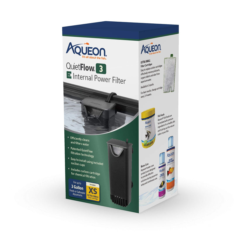 Aqueon QuietFlow E Internal Power Filter Extra Small - 3 Gallon - PawsPlanet Australia