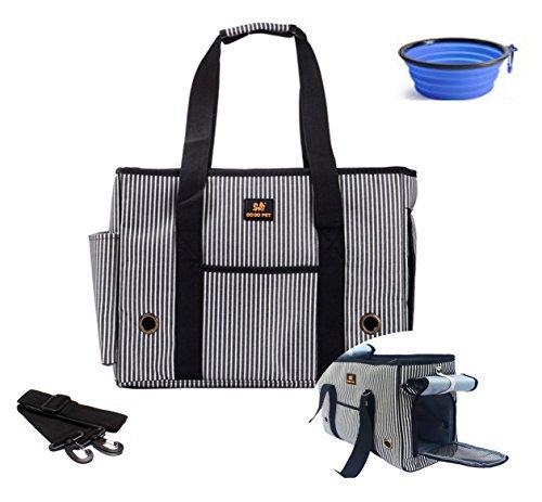 [Australia] - Hubulk Pet Dogs Cats Carrier Airline Approved Travel Outdoor Bag Portable Dog Purse Soft Comfort Oxford Tote Handbag, Free Collapsible Dog Bowl Included Medium 