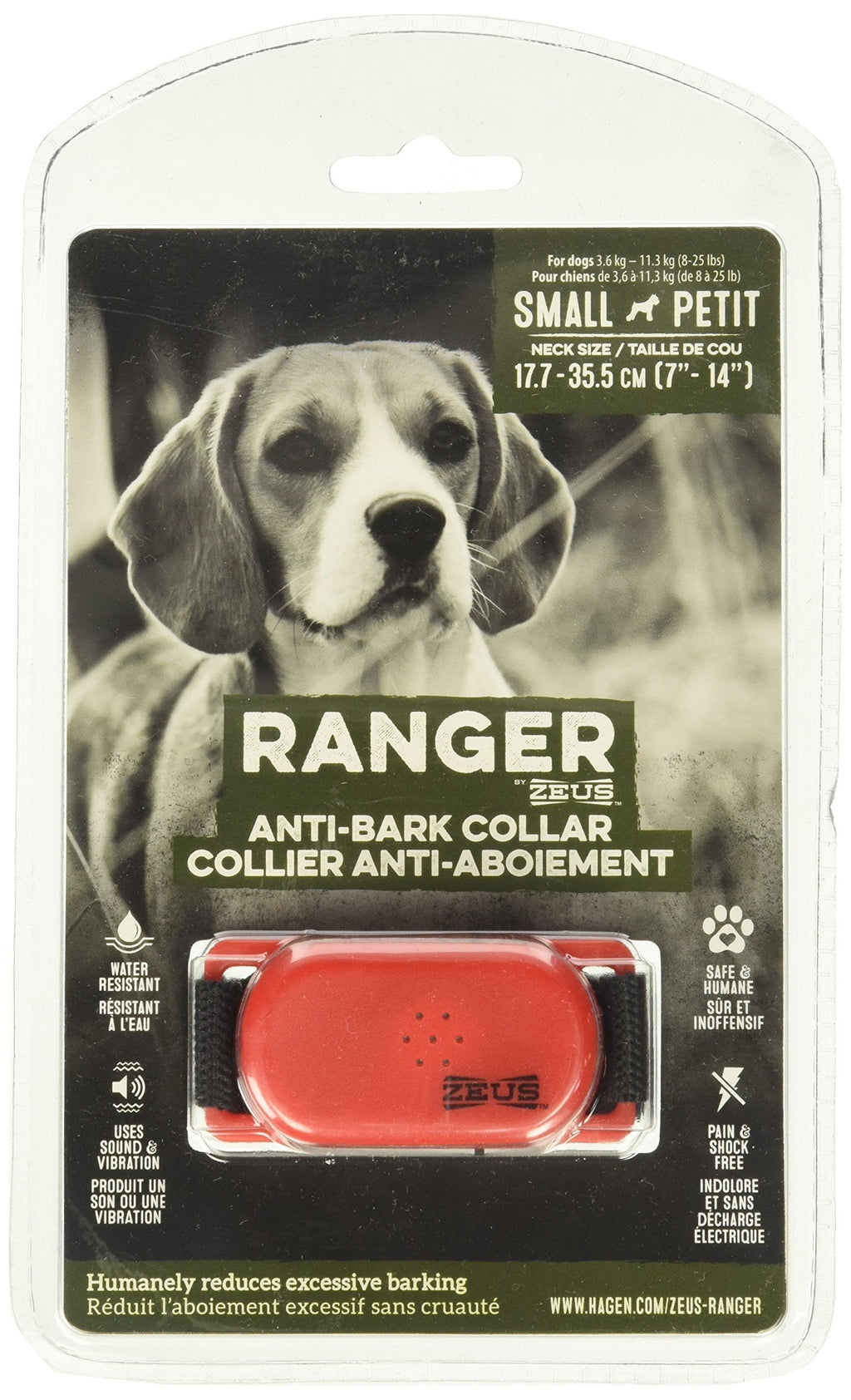 [Australia] - ZEUS Ranger Anti-Bark Dog Collar, Humanely Reduces Excessive Barking, Small 