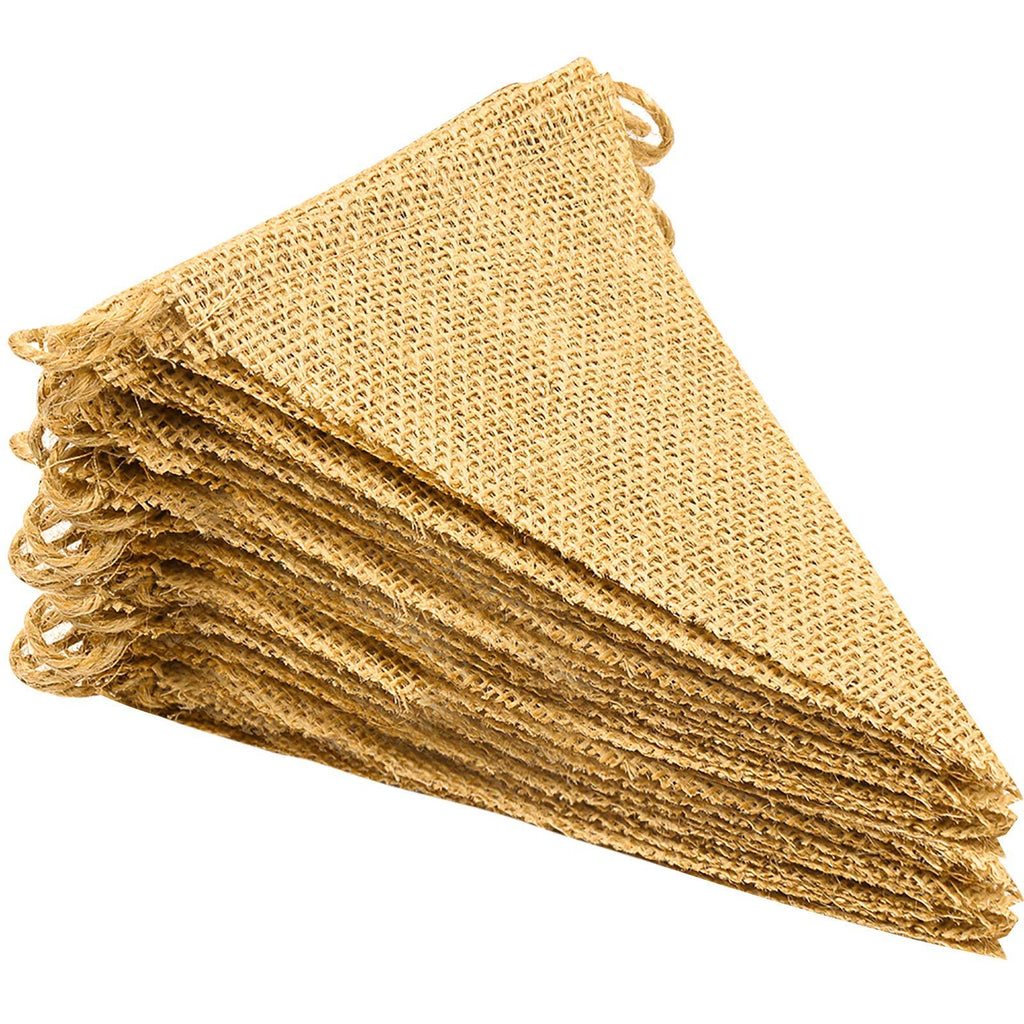 LEOBRO 48 Pcs Burlap Banner, 36 Ft Triangle Flag,DIY Decoration for Holidays, Wedding, Camping, Party and Any Occasion Shipping by FBA - PawsPlanet Australia