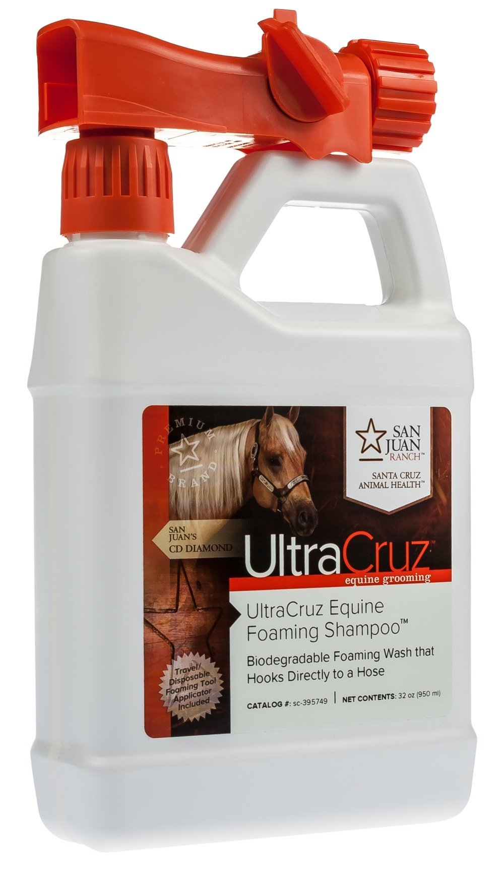 [Australia] - UltraCruz Equine Foaming Horse Shampoo with Travel Applicator, 32 oz 