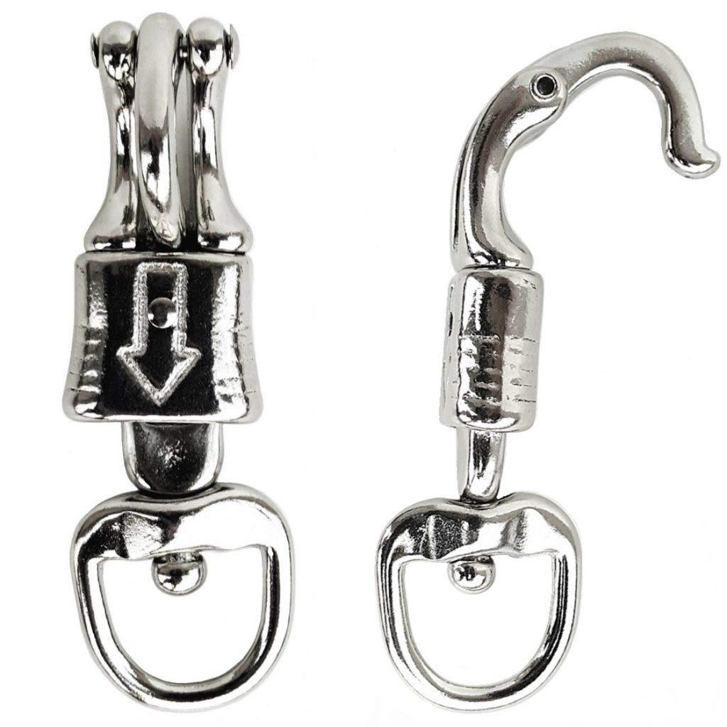 Concho King 2 Pack of Quick Release Panic Snap W/Round Swivel 1" X 4-1/2" - PawsPlanet Australia