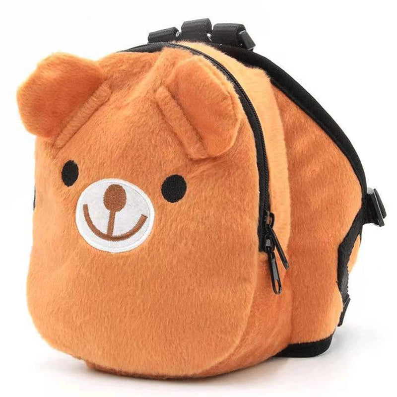 Pet Backpack, Cute Dog Backpack with Adjustable Straps for Small Dogs Cats. Dog Saddle Bags for Outdoor Travel Hiking Brown - PawsPlanet Australia