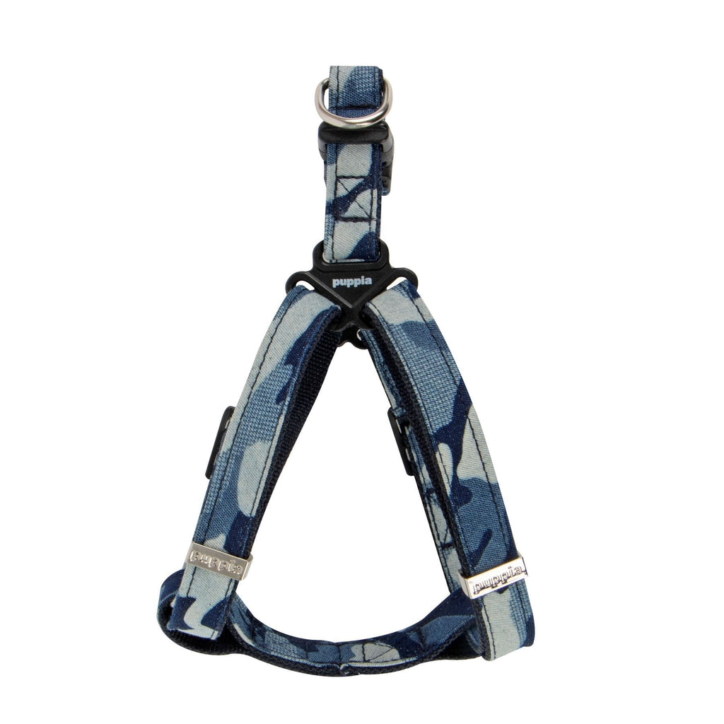 [Australia] - Puppia PARA-HX1523-NC-S Navy Camo Bobby Harness X Pet-Halter-Harnesses, Small 