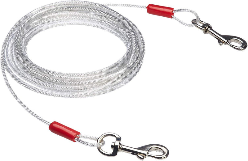 Amazon Basics Tie-Out Cable for Dogs up to 90lbs, 25 Feet 90 lbs, 25' Single - PawsPlanet Australia
