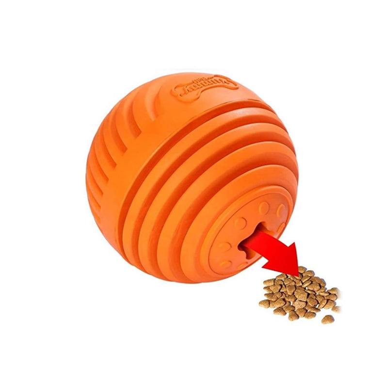 [Australia] - GrayCell Pet Dog IQ Treat Ball Interactive Food Dispensing Toy,Smart IQ Training Play Toy for Small Medium Dogs Orange 