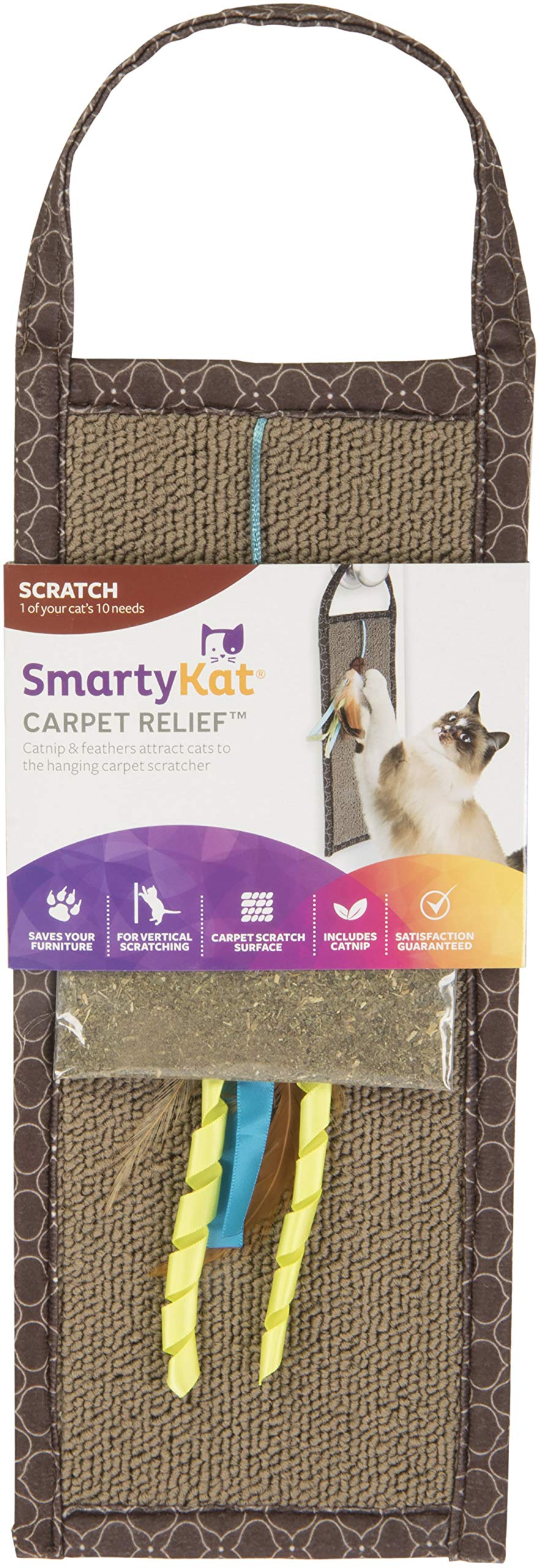 [Australia] - SmartyKat Carpet Relief Hanging Scratcher with Catnip Оne Расk 