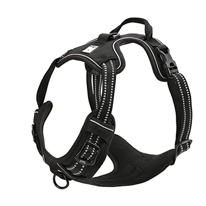 TRUE LOVE Adjustable No-Pull Dog Harness Reflective Pup Vest Harnesses Comfortable Control Brilliant Colors Truelove TLH5651(Black,XS) XS Black - PawsPlanet Australia