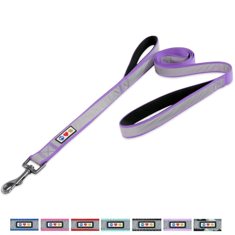 [Australia] - Pawtitas Double Handle Dog Leash Heavy Duty for Training No Pull Leashes Ideal for Medium and Large Dogs| Great for Walking, Running & Training Purple Orchid 