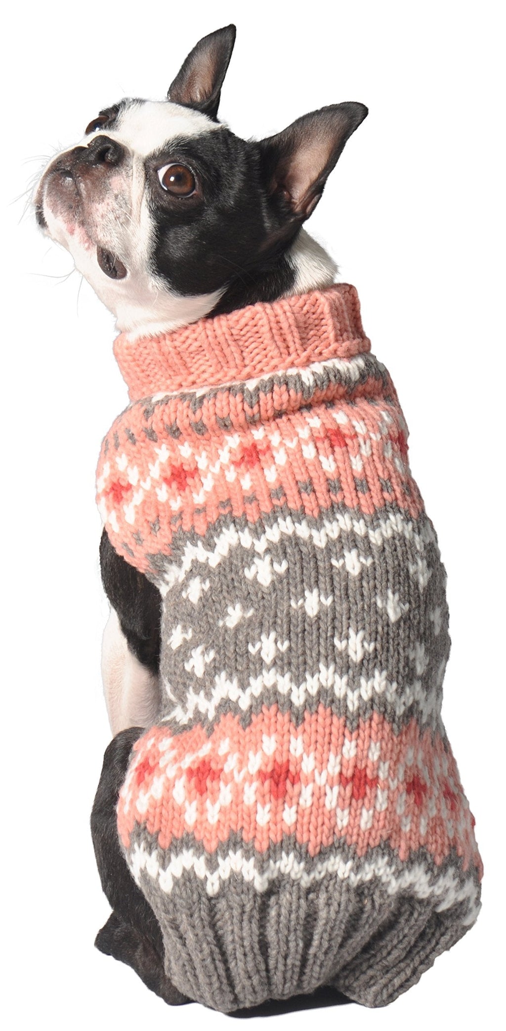 Chilly Dog Rose Fair isle Sweater, XX-Small - PawsPlanet Australia