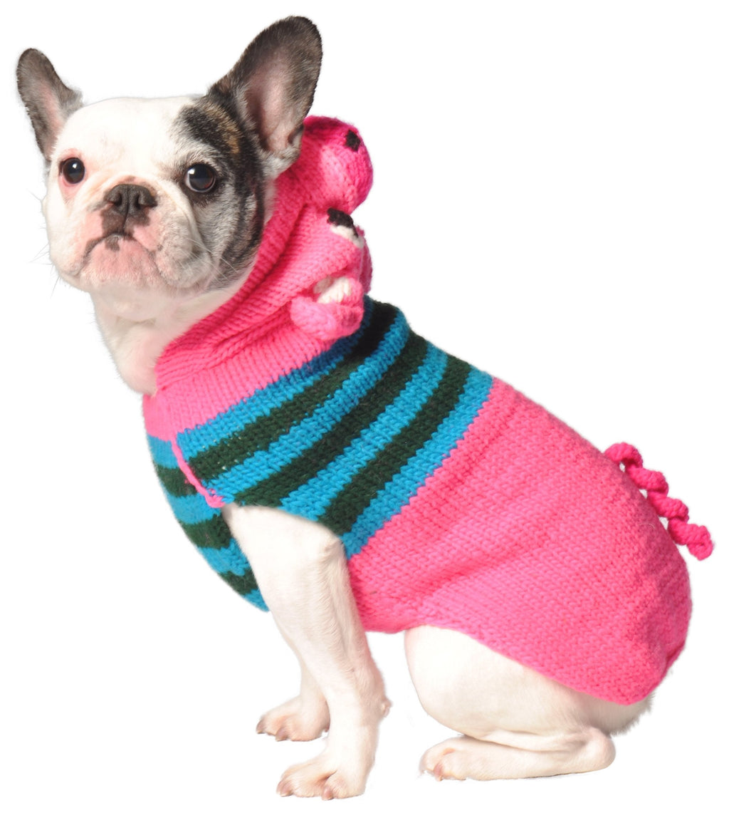 Chilly Dog Pink Piggy Hoodie Sweater, Small - PawsPlanet Australia