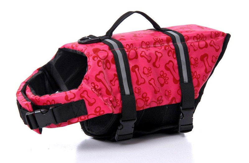 [Australia] - Surblue Dog Life Vest Jacket,Preserver Pet Safety Coat Adjustable Belt for Swimming,Boating Large Pink-g 