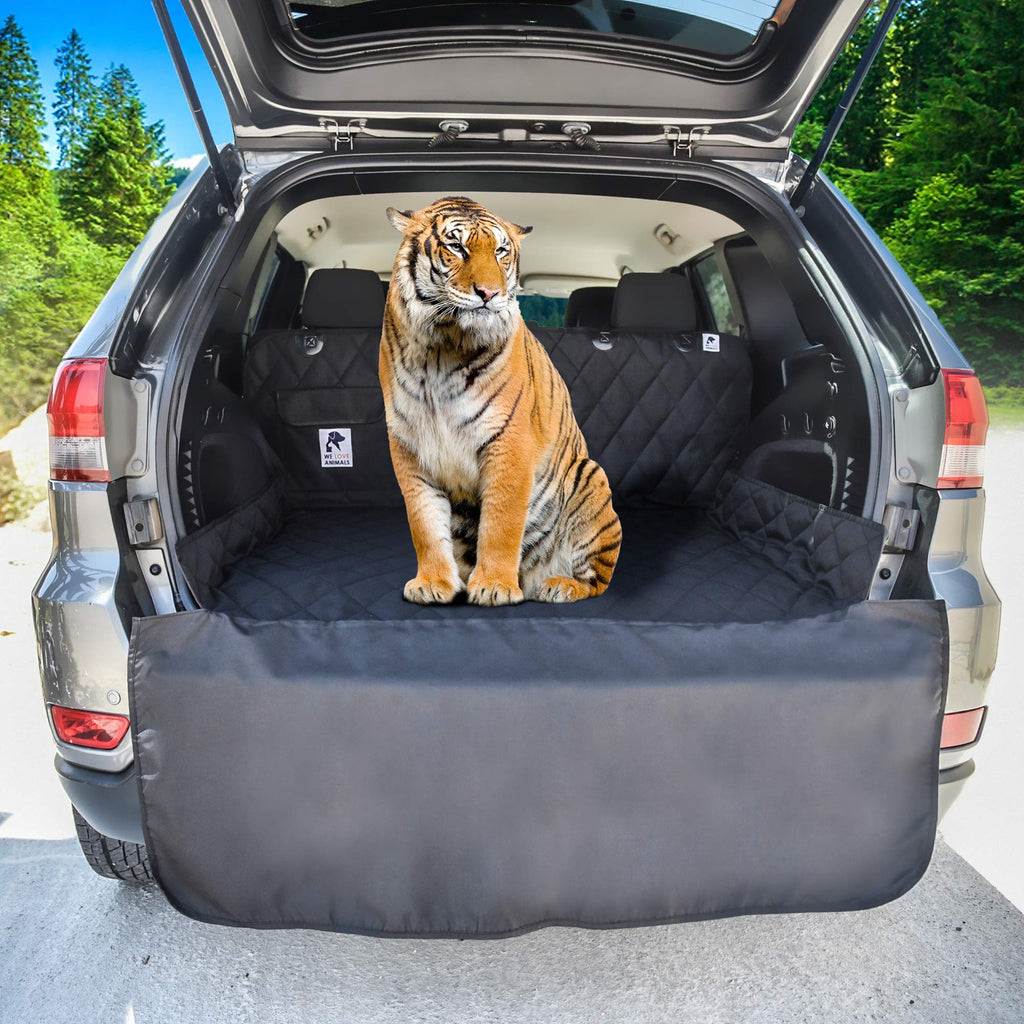 [Australia] - Dog Car Seat Cover & Cargo Liner rear Bench! Convertible Hammock Shaped Comfort Accessory for Cars, SUVs, Trucks & Carriers. Waterproof, Nonslip, Washable Pet Backseat Protector, Pets Blanket & Bag black 