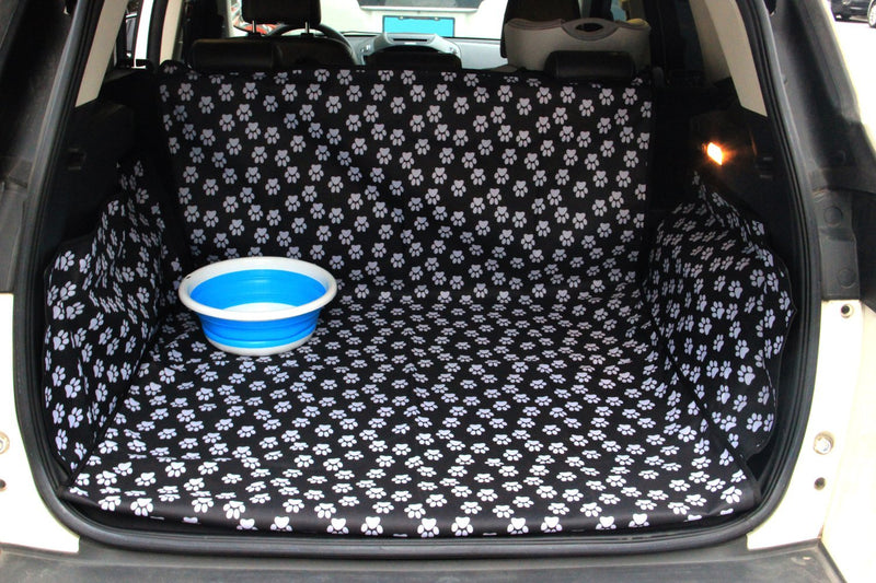 [Australia] - Pet Dog Trunk Cargo Liner - Oxford Car SUV Seat Cover - Waterproof Floor Mat for Dogs Cats - Washable Dog Accessories Paw Prints 