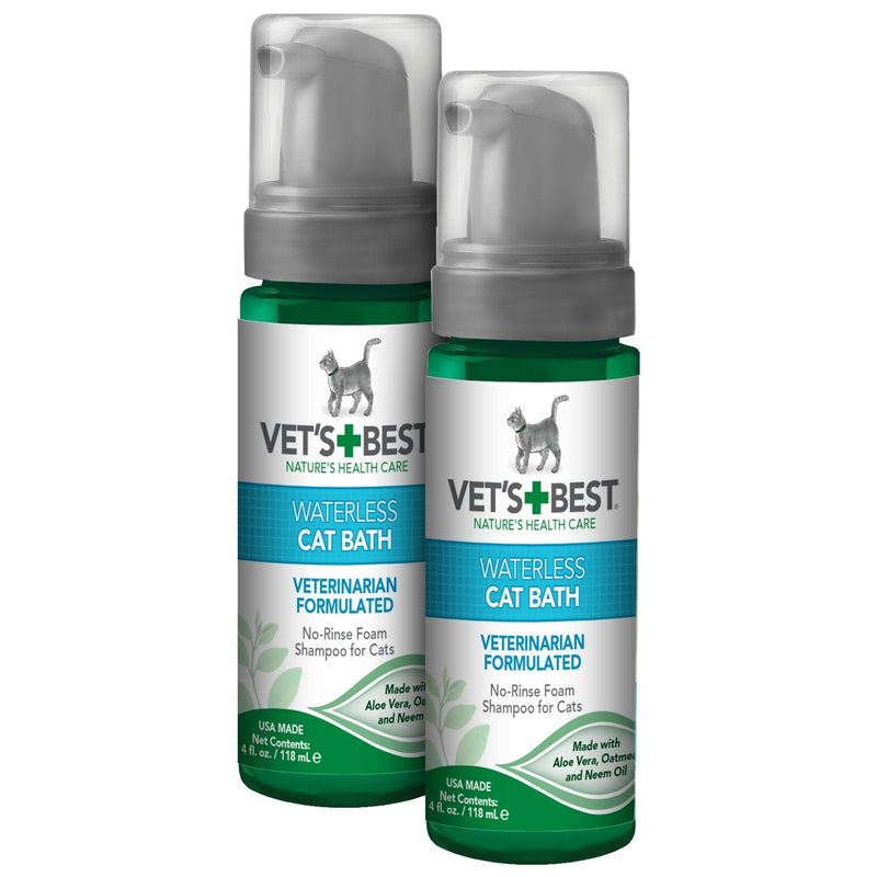 [Australia] - Vet's Best No-Rinse Clean Waterless Cat Shampoo. Natural Formula, 8 oz 