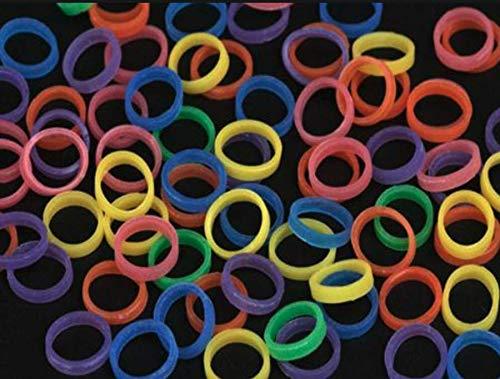 [Australia] - 100 pack Orthodontic Elastics Rubber Bands 3/8 Mixed Neon Colors Great for Dog Grooming Top Knots, Bows, Braids, and Dreadlocks 