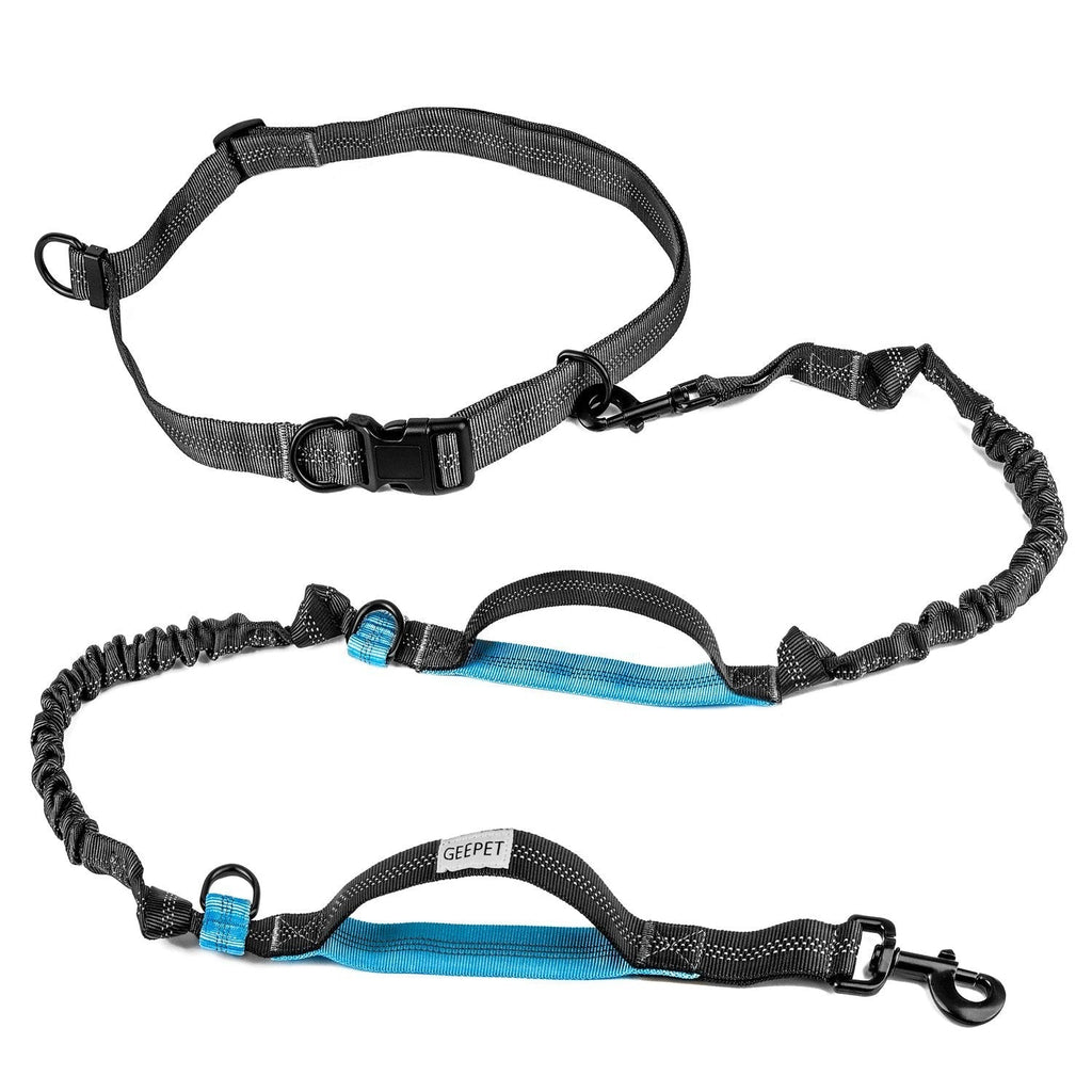 [Australia] - GEEPET Retractable Hands Free Dog Leash for Running, Walking, Hiking, with Strong Dual Bungees for Large Dogs up to 150 lb 