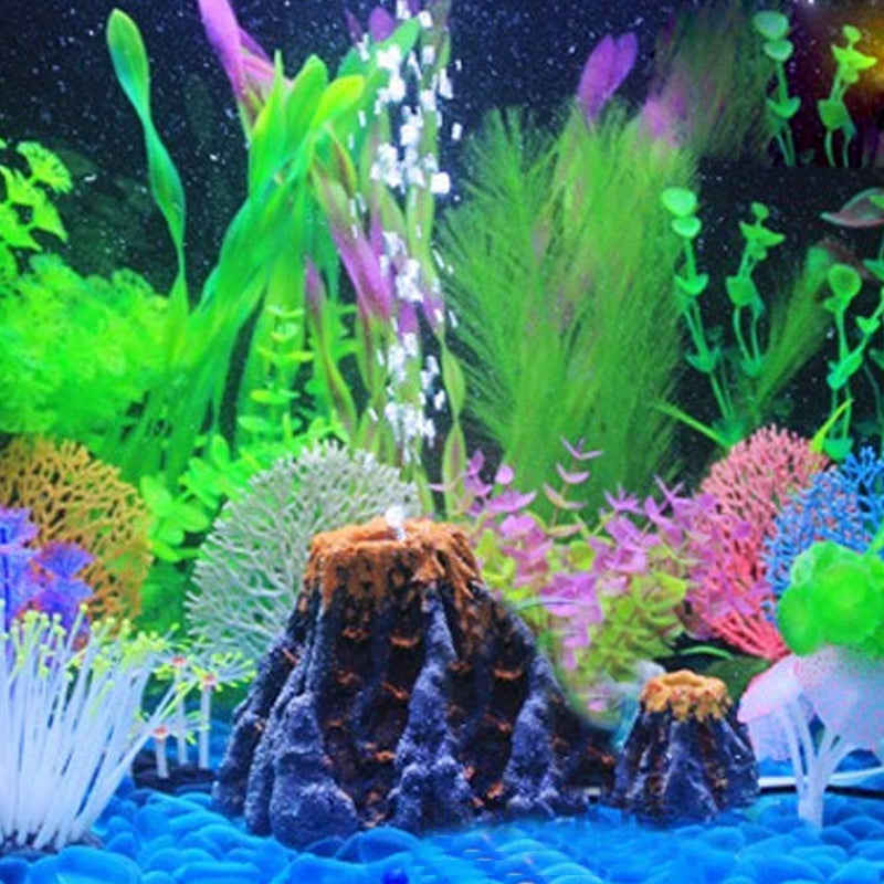 [Australia] - Kangkang@ Fashion Pearl Shell Volcano Coral Shape Toys Aquarium Decoration Fish Tank Oxygen Pump Air Bubble Bomb Air Stone Drive Ornament 