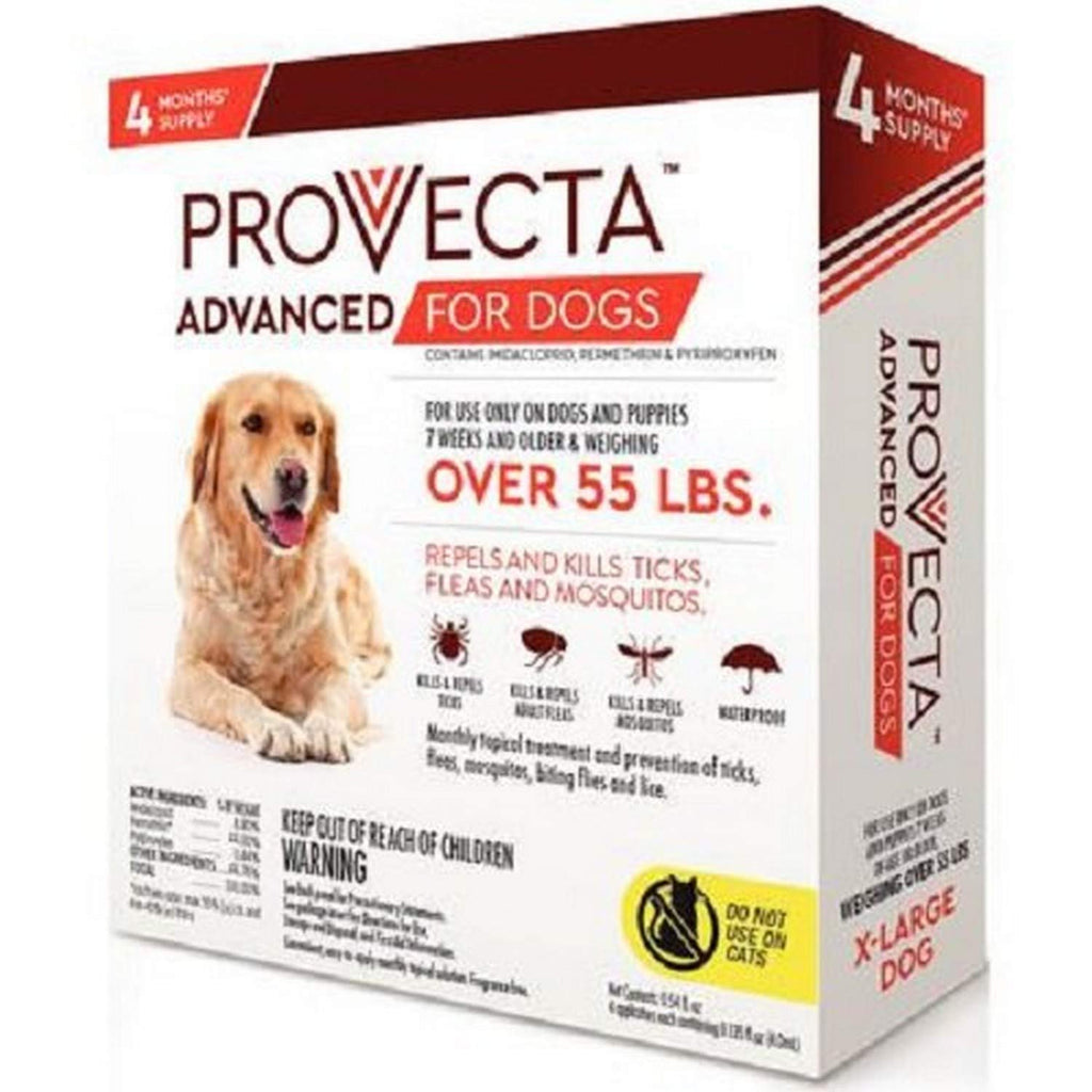 Provecta 4 Doses Advanced for Dogs, X-Large/Over 55 lb, Red (063339) - PawsPlanet Australia