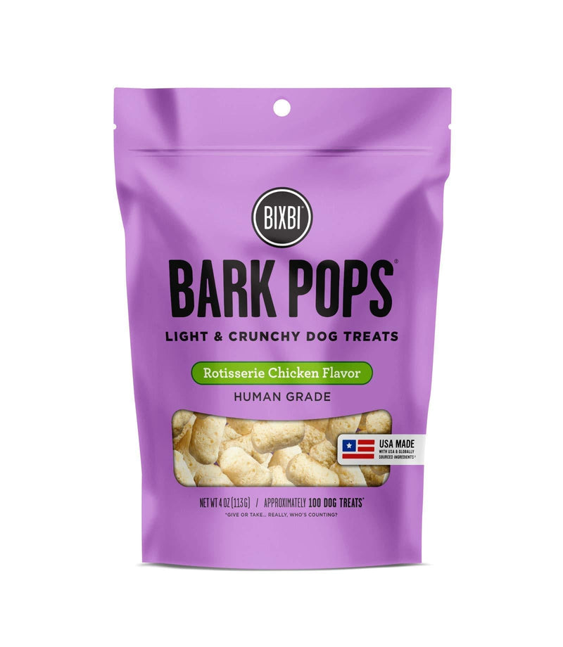 BIXBI Bark Pops All-Natural Dog Treats, Rotisserie Chicken, 4 Ounce - PawsPlanet Australia