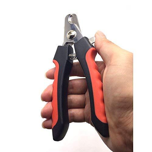 [Australia] - Niubow Professional Dog Nail Clipper with Safety Guard, Pet Toenail Trimmer with Study Non-Slip Handle for Small Medium Large Dog & Cat, Quality Sharp Stainless Steel Blades Red 
