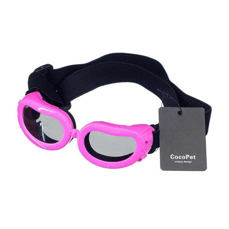 [Australia] - COCOPET [New Version Adorable Dog Goggles Pet Sunglasses Eye Wear UV Protection Waterproof Sunglasses for Puppy Dogs Small Medium XS Pink 