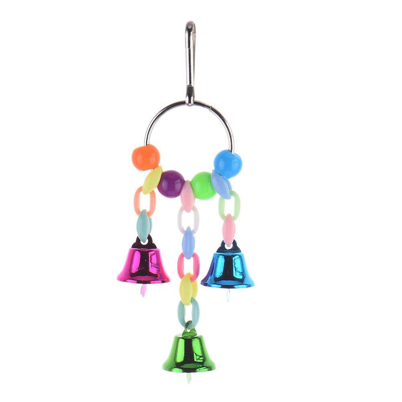 [Australia] - Birds Cage Accessory Parrot Macaw Chew Bell Toys Colorful Swing Hanging Toy B 