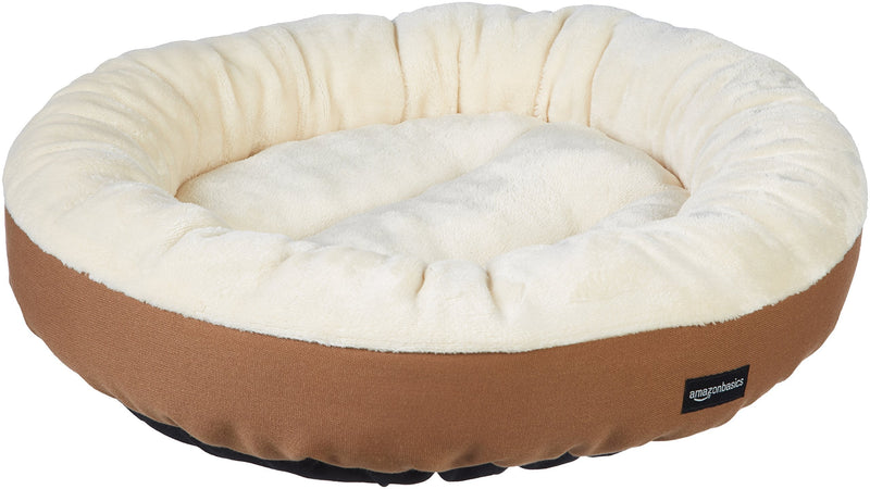 [Australia] - AmazonBasics Round Bolster Dog Bed with Flannel Top 
