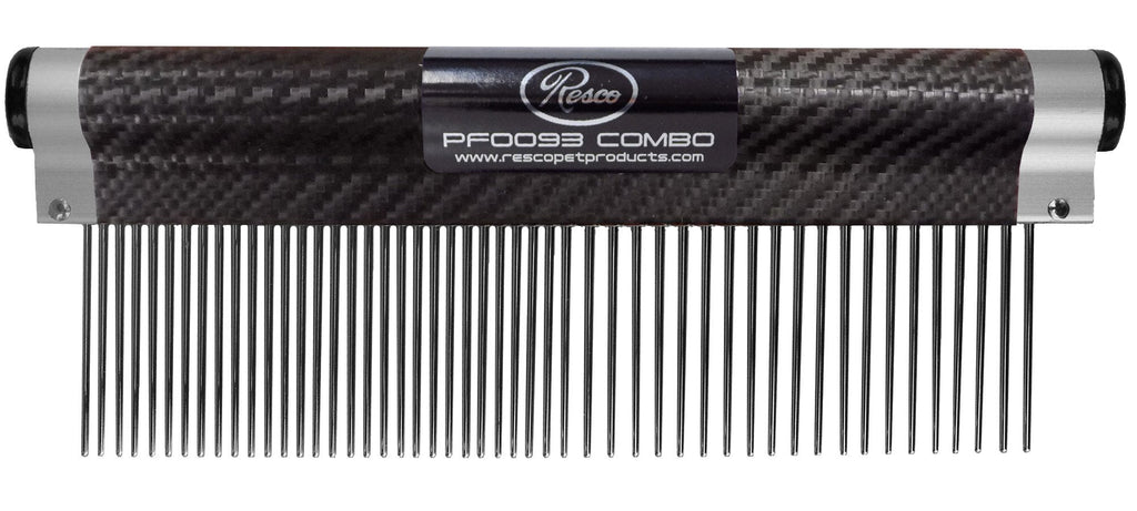 [Australia] - Resco USA-Made Wrap Comb for Pets, Combination, Carbon Fiber 