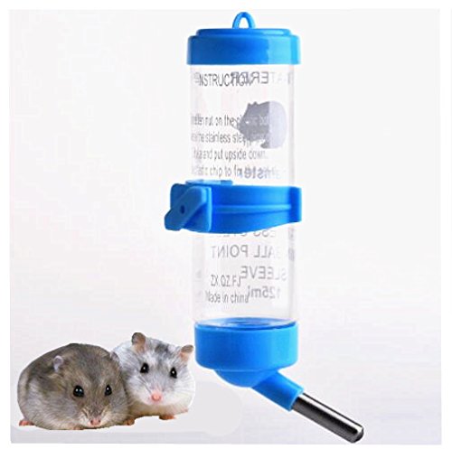 Hypeety Hamster Cage Drinking Water Bottle Parrot Mice Rat Gerbils Water Feeder Bowl 125ML (4.4 oz) 1Pcs Random Color - PawsPlanet Australia