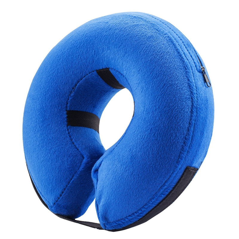 BENCMATE Protective Inflatable Collar for Dogs and Cats - Soft Pet Recovery Collar Does Not Block Vision E-Collar X-Small (Neck:Up to 5") Blue - PawsPlanet Australia