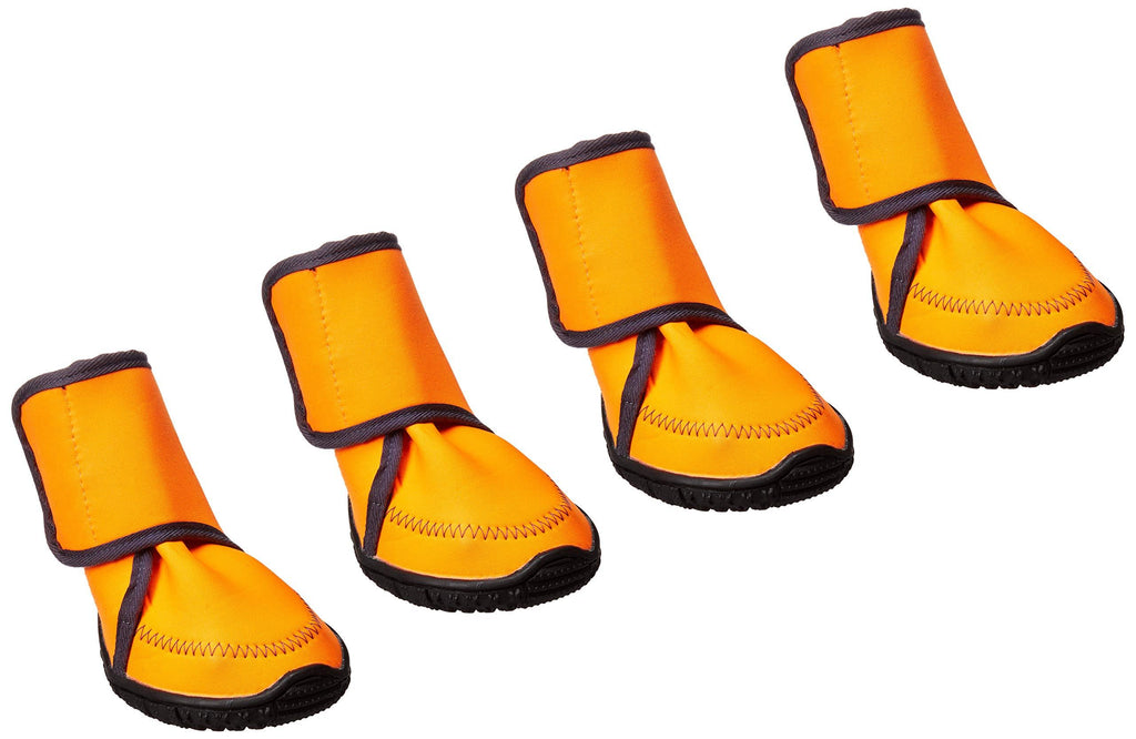 HaveGet Waterproof Dog Shoes Fluorescent Orange Dog Boots Adjustable Straps and Rugged Anti-Slip Sole Paw Protectors for All Weather Comfortable Easy to Wear Suitable for Large Dog (XXL) - PawsPlanet Australia
