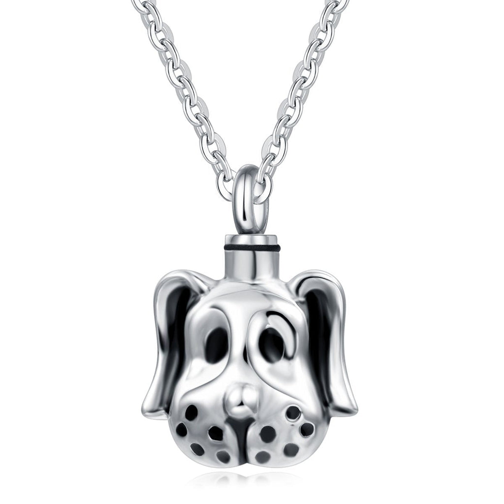 [Australia] - UNY Trendy Stainless Steel Dog Pet Urn Ashes Pendant Memorial Ash Keepsake Cremation Jewelry Necklace 