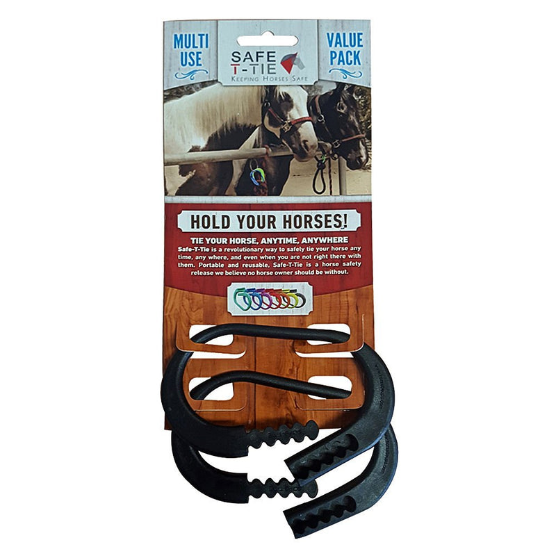 Safety Tie Injuries Preventing Horse Tether Tie - Portable & Reusable Breakaway Horse Tie - Revolutionary Safety for You and Your Horse - Quick Release Horse Tie - 5 Customizable Loop Setting Black - PawsPlanet Australia